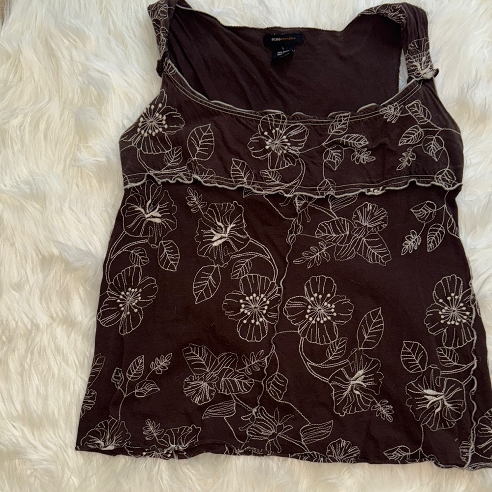 Brown Floral Women’s Top